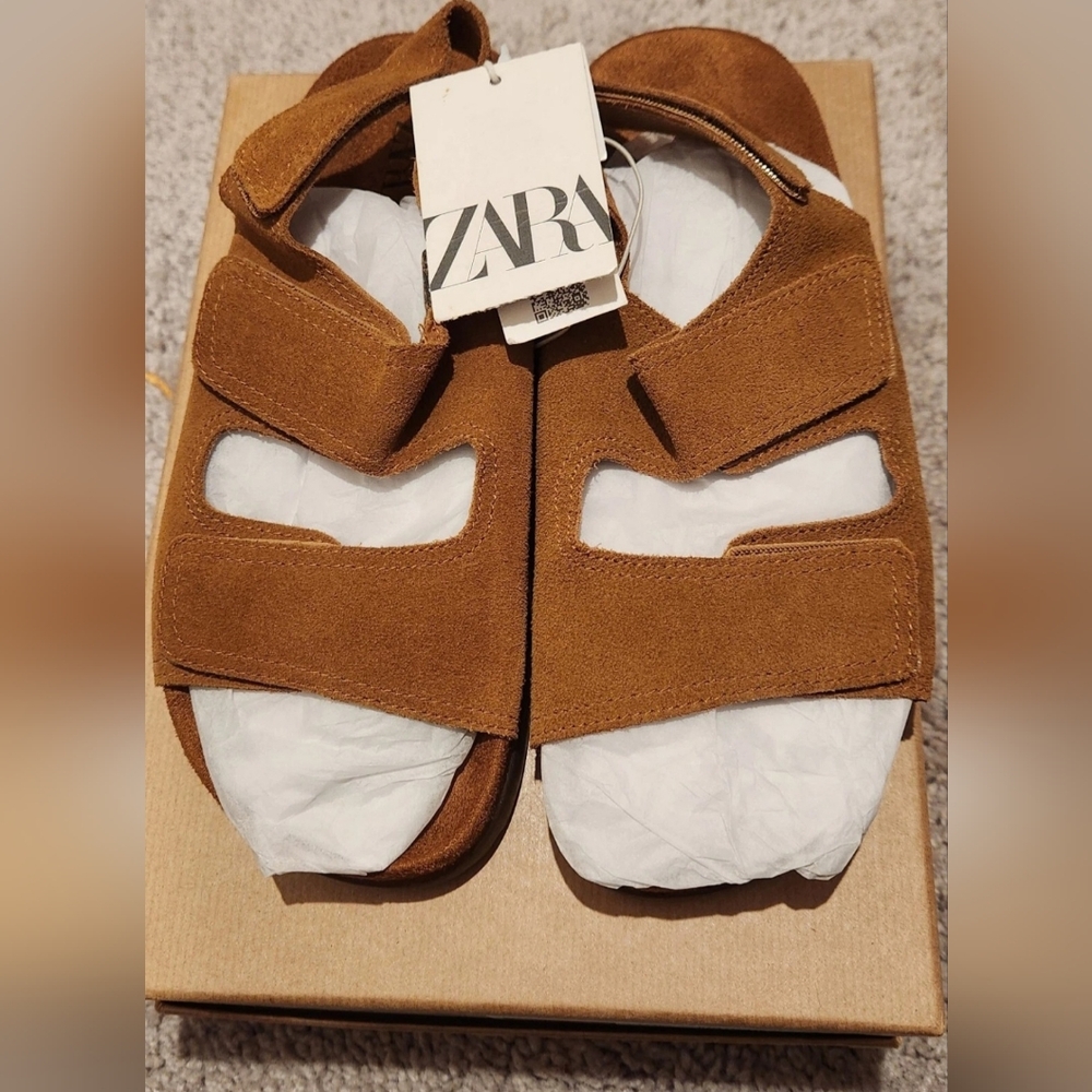 Zara Unisex Brown Sandals